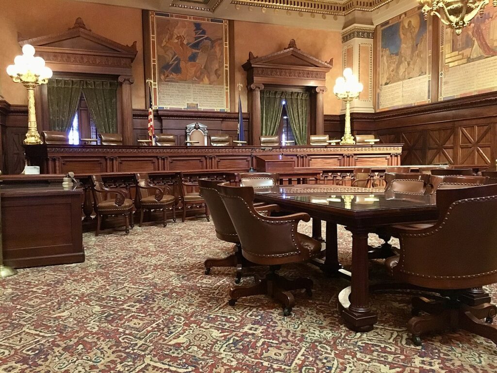 Courtroom of the Pennsylvania Supreme Court: